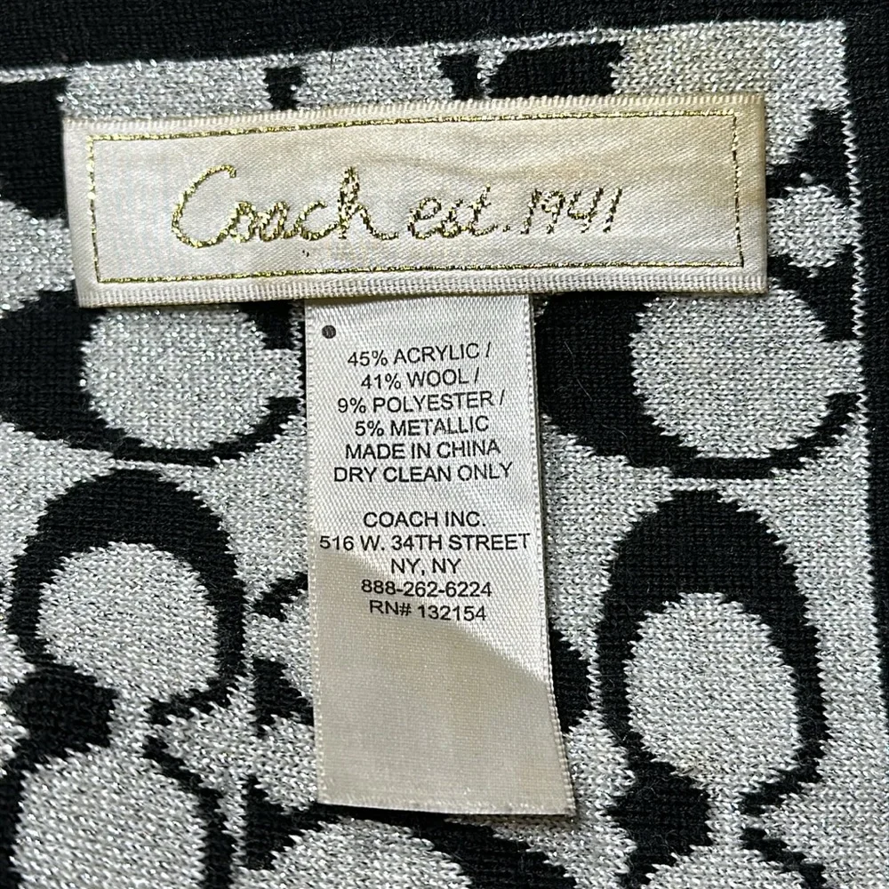 COACH Signature Metallic Knit Muffler